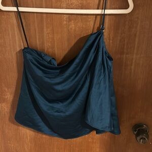 NWOT LOVERS+FRIENDS one shoulder silk top